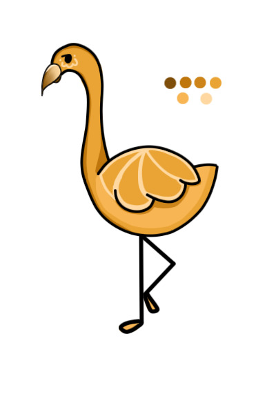 Free Adopt - Orange Froot Flamingo