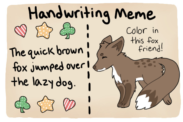 Handwriting Meme with a Draw for Legality