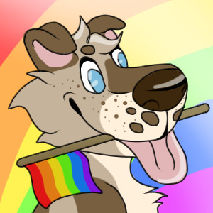 toony pride dog editable avatar
