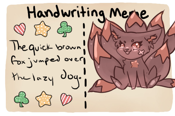 handwriting meme