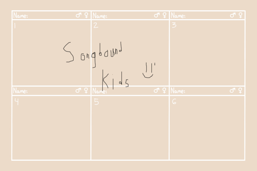 Drawing all them songbound kids