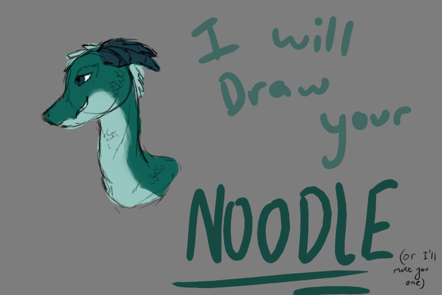 (free) I WILL DRAW YOUR NOODLE (or ill make you one)