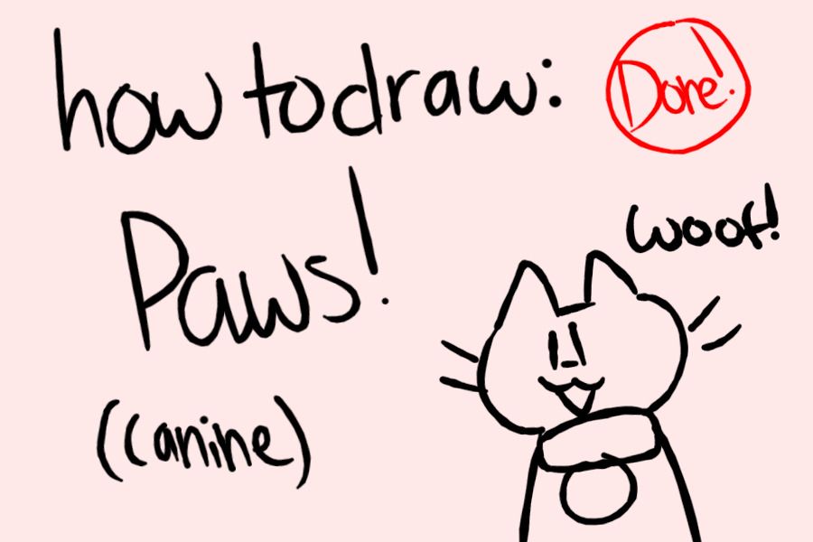 How to draw: Paws! (canine)
