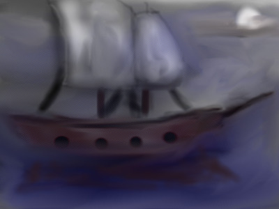 ship on a foggy night
