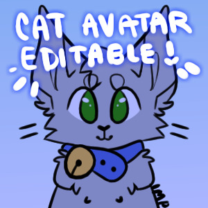 Cute Cat Avatar Editable!