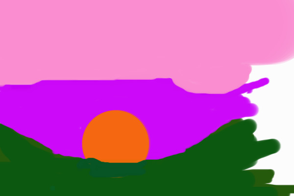 Sunset in forest lore:)