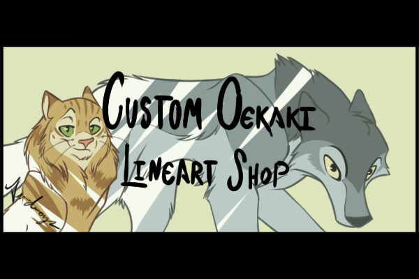 Custom Oekaki Lineart Shop Banner