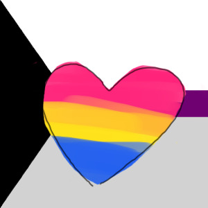 Quick demisexual/panromantic flag icon