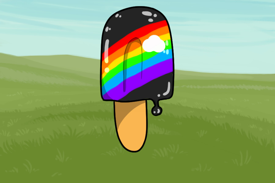 Rainbow popsicle