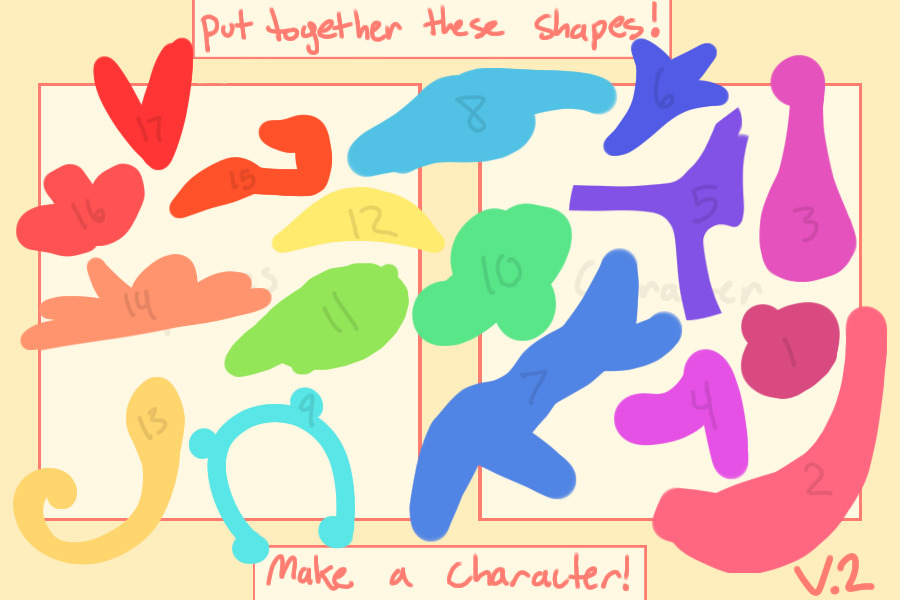 Take some more shapes -> make more characters!