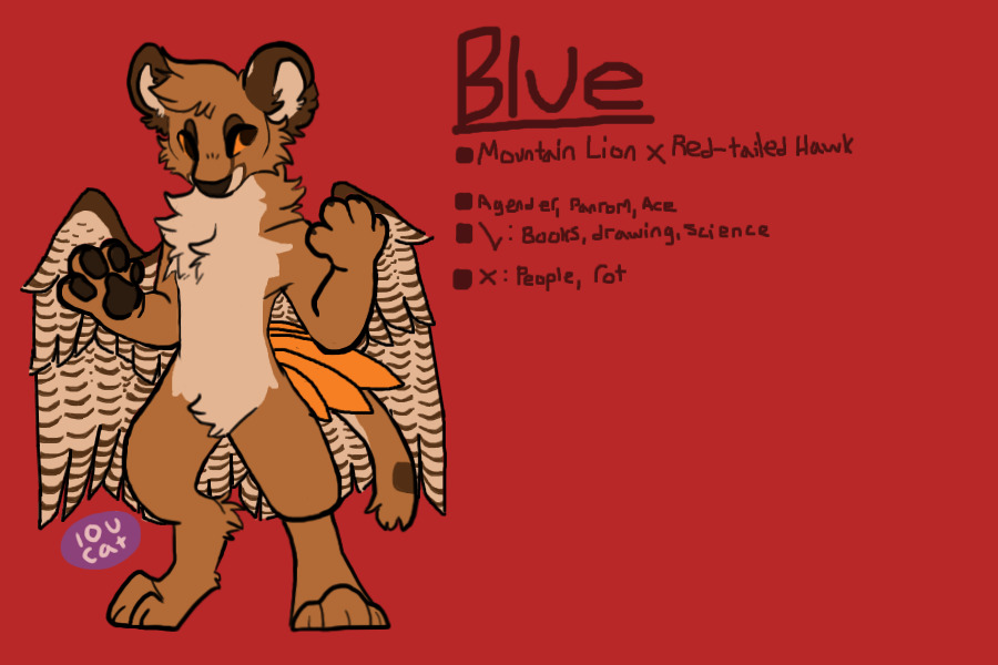 Blue (Fursona) Reference