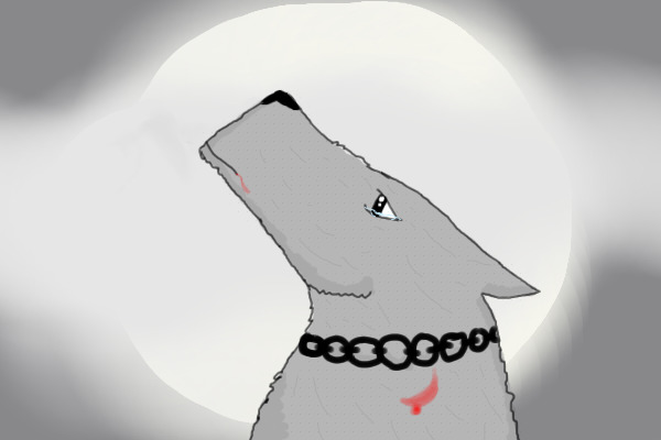 .... A sad/injured wolf...