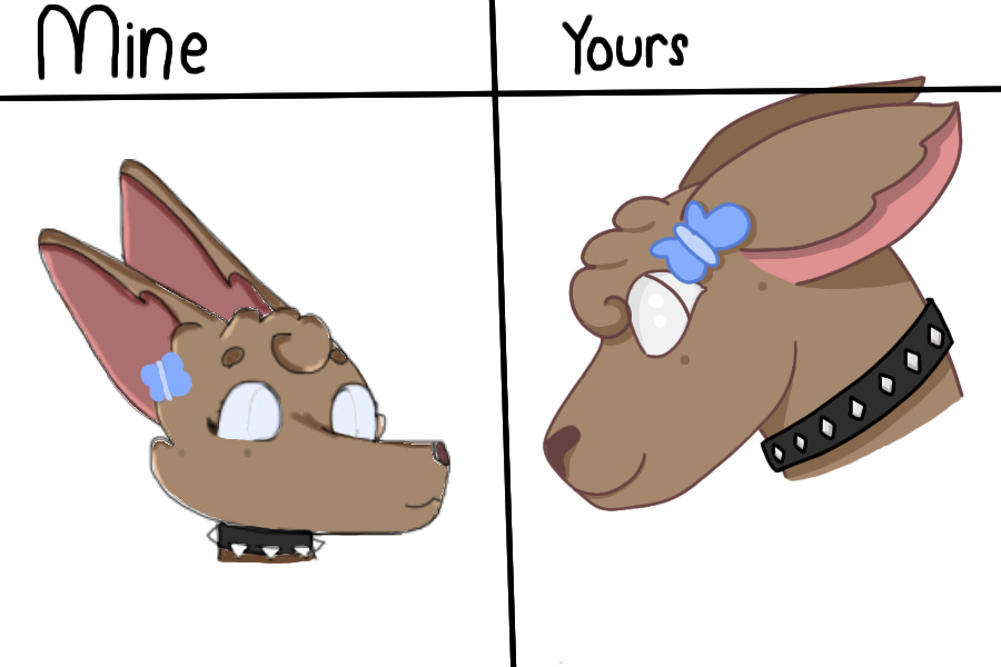 Mine vs Yours // Blue Butterfly Canine