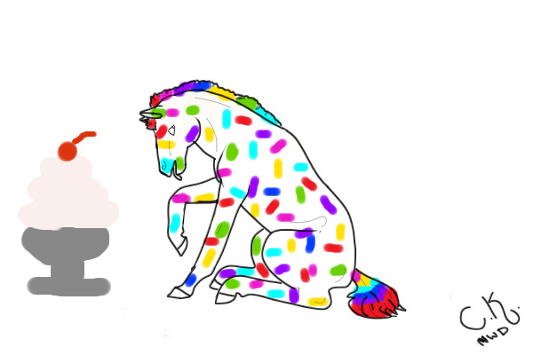 jelly bean foal with icecream