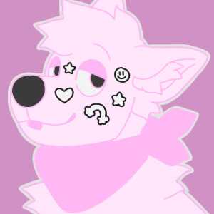 pink furry fox