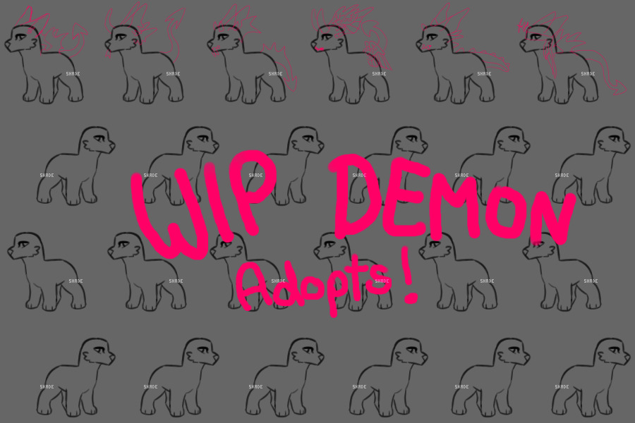 WIP Demon Pup Adopts: 1-5 open!