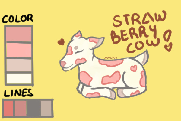 lil strawberry cow for adoption