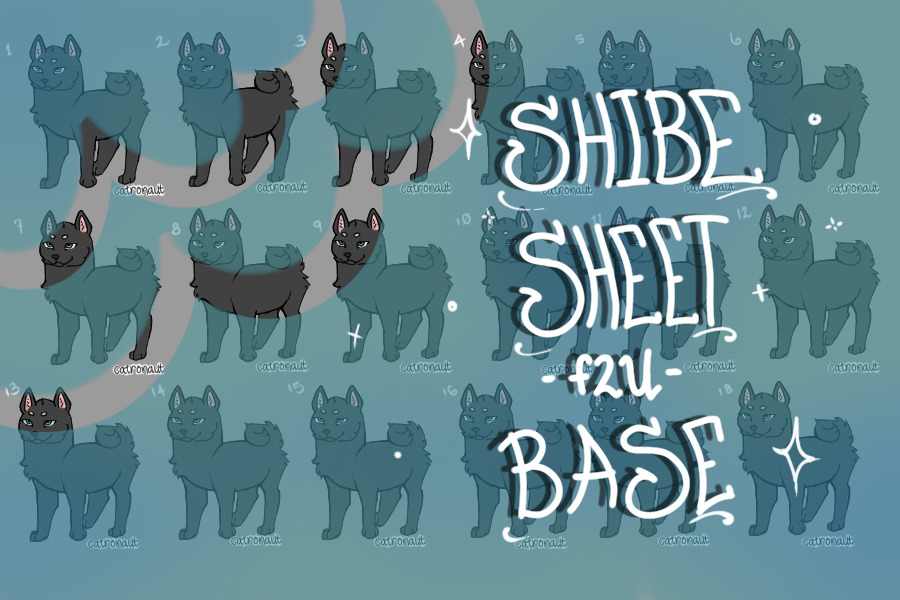 Shiba Inu Sheet Adopt Base (F2U)