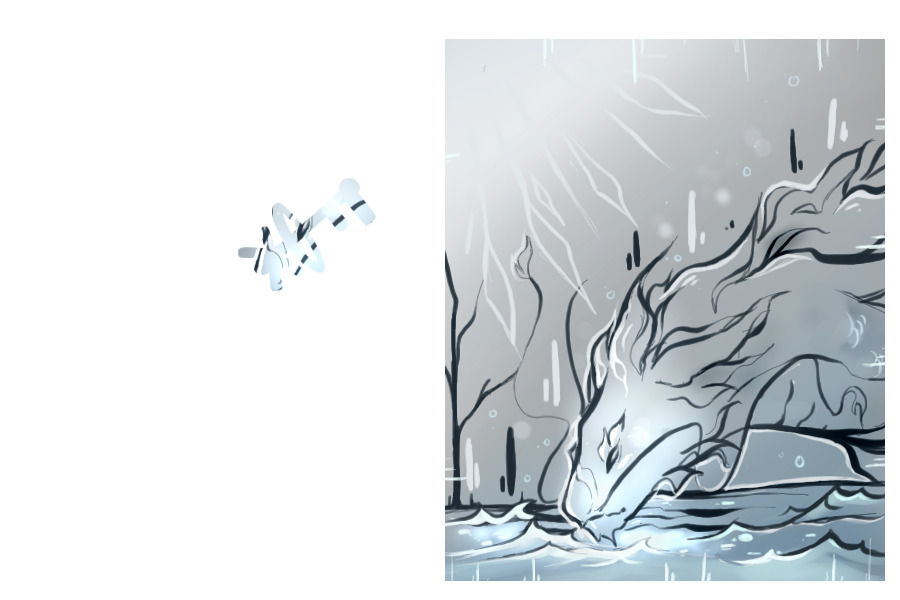 Fang Entry 5 - Ice Sketch Dragon