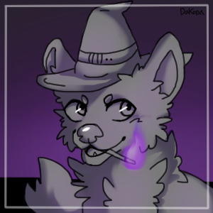 Editable avatar - witchy canine