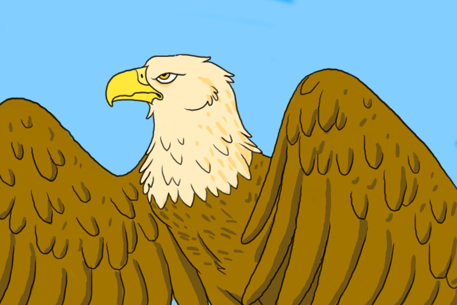Shaky handed eagle sketch
