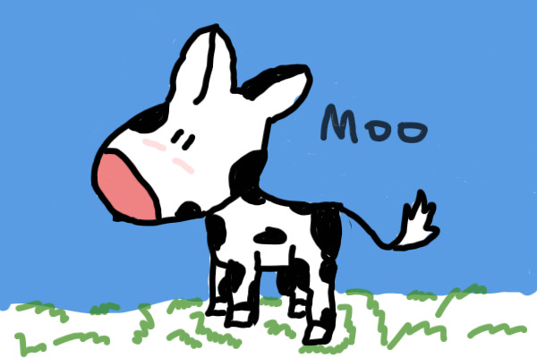 A cow.