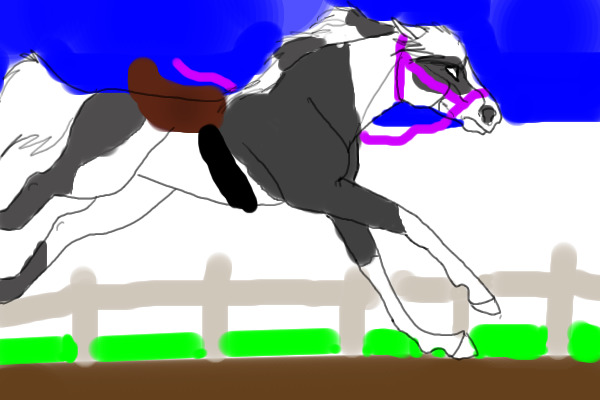 Loose horse on the track