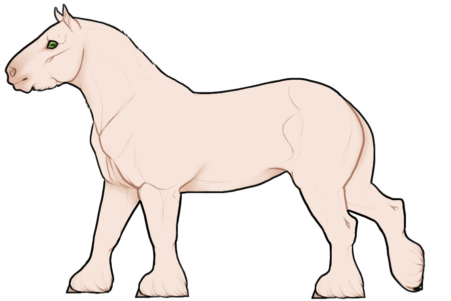 Chunk Horse Lineart - FOR SALE