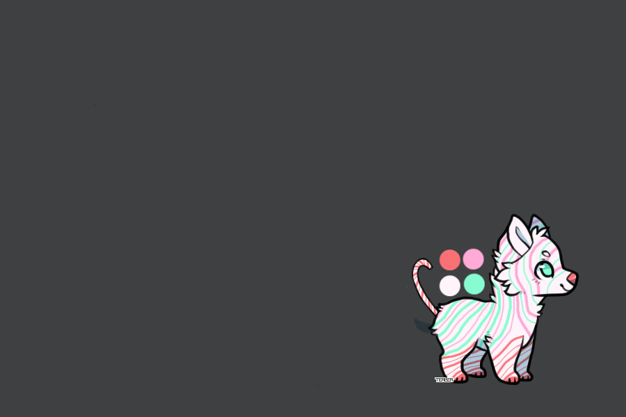 Candy Cane Pup Adopt from Scarlet Janefox
