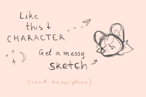 Like this character, get a messy sketch!