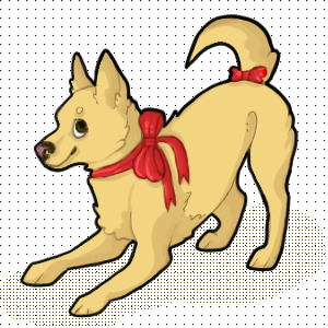 colored in dog