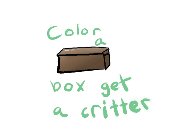 color a box, get a critter