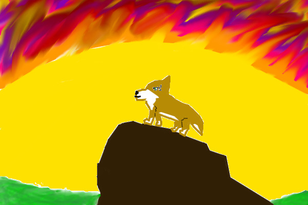 Anna On a rock with coolio background!