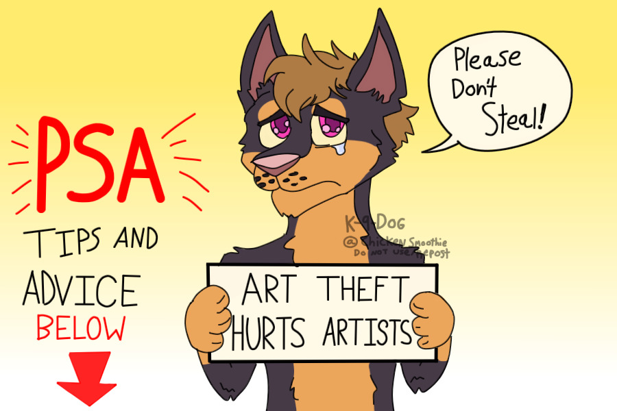 A reminder! [PSA on art theft, how to prevent + report]