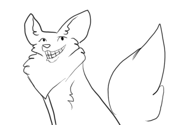 fox with teeth