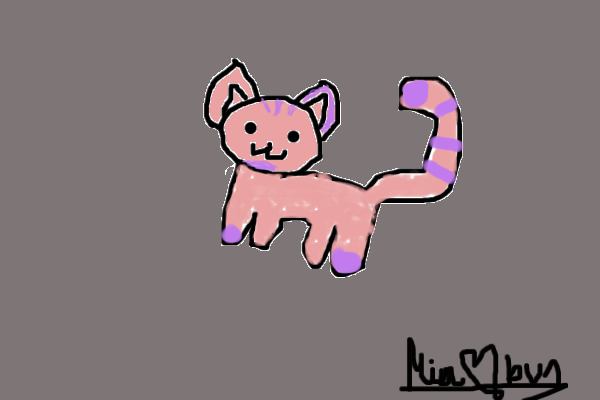 Coloured in poorly drawn cats.