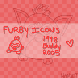 furby icons - 1998 , buddy, and 2005