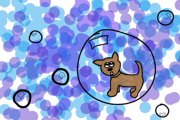 Dog In A bubble