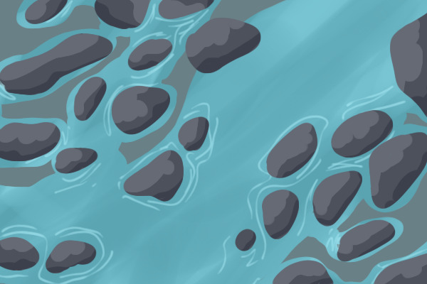 water and rocks