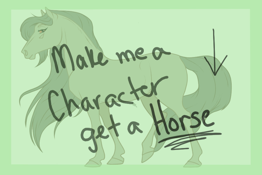 Make me a character get a horse