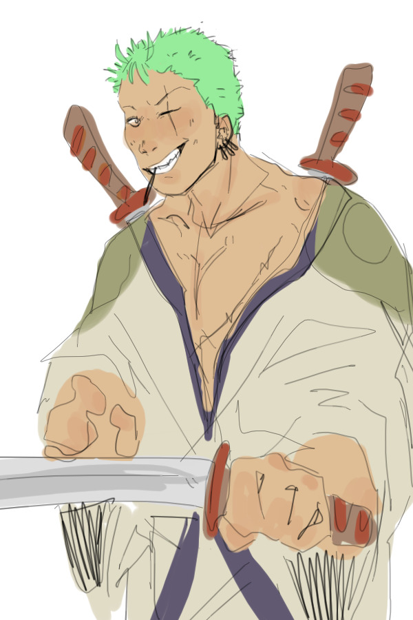 might watch one piece for ONE green haired man