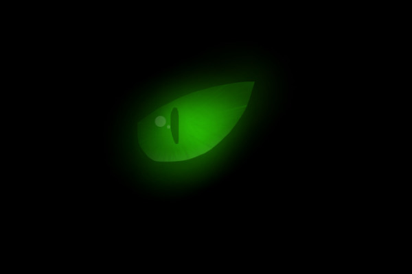 Glowing cat eye