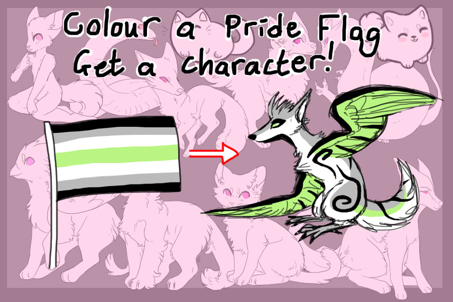 Colour a Pride Flag - Get a Character! - CLOSED