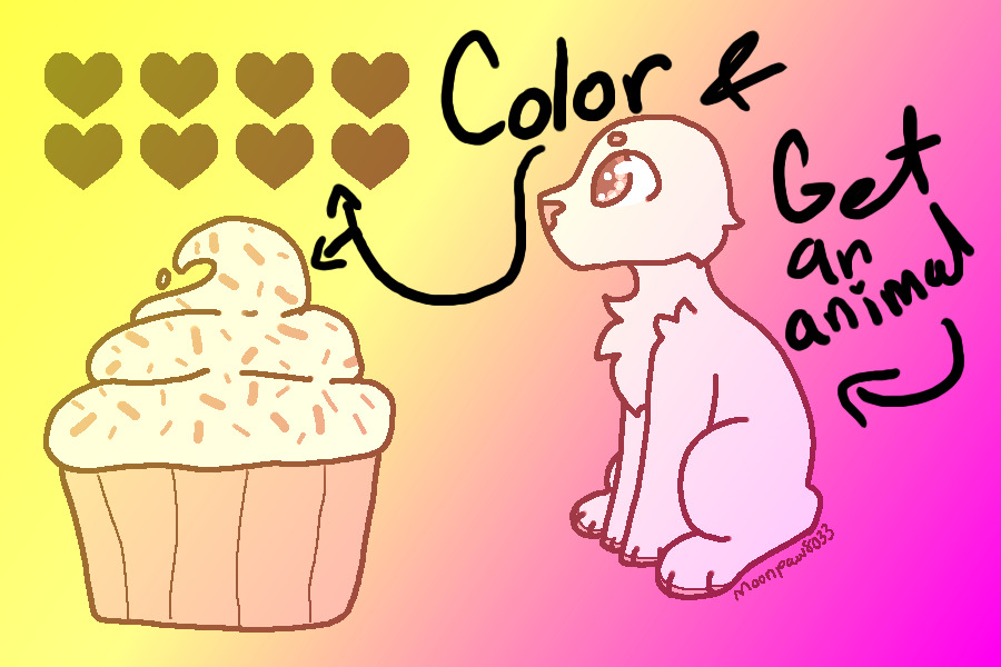 Color a Cupcake for a Animal