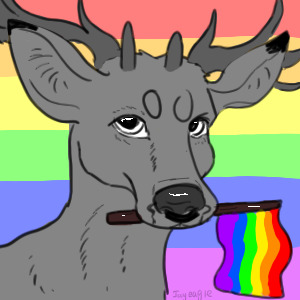 Editable Pride deer avatar