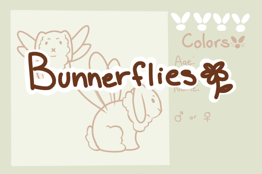 Bunnerflies! Species wip