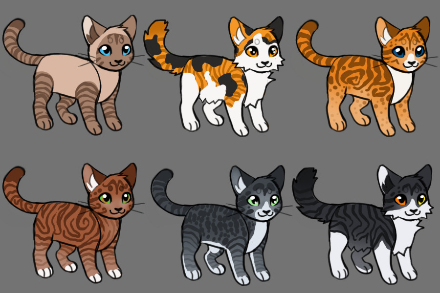 Cat Designs for Tokens #3 5/6 OPEN