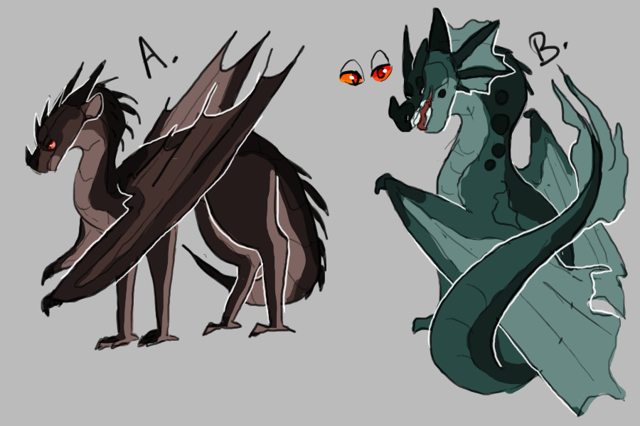 dragon doodle adopts -- CLOSED