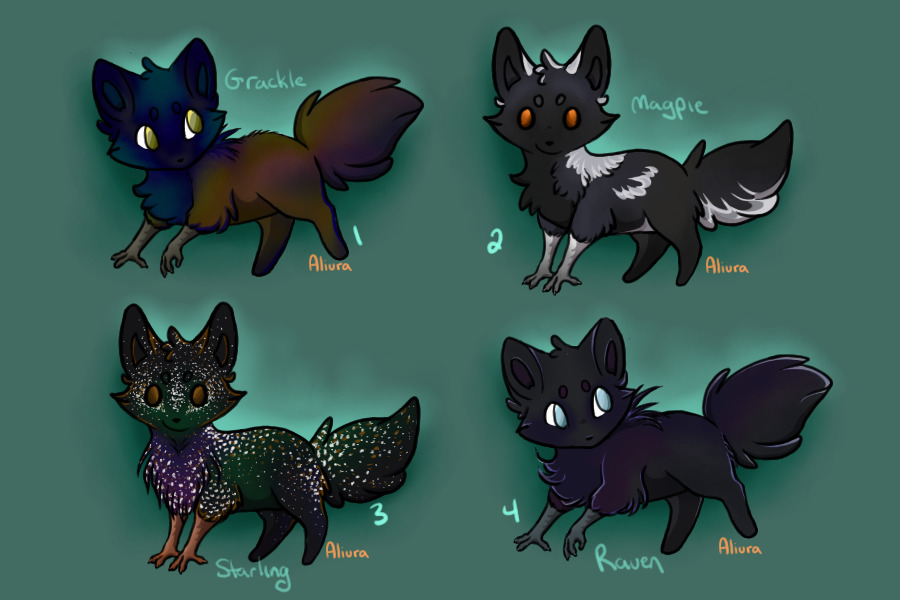 Black Bird pointables -sold!