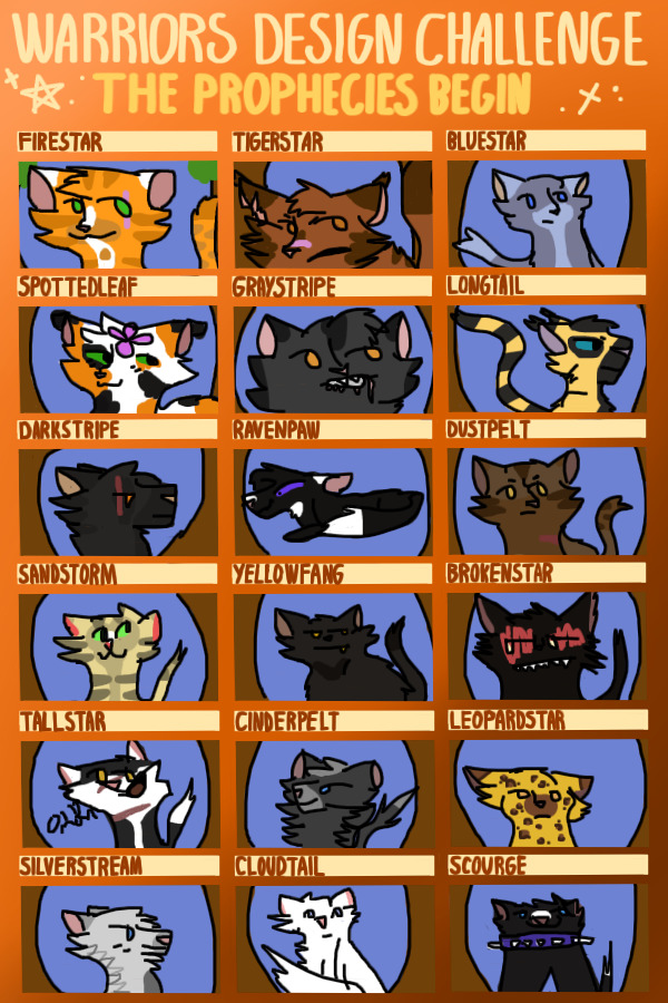 Warrior cats from the bookies(series1)